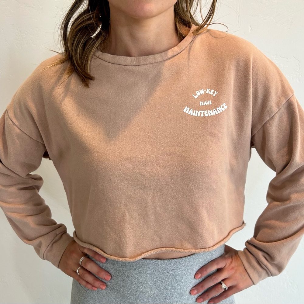 Comfy Blush pullover crop